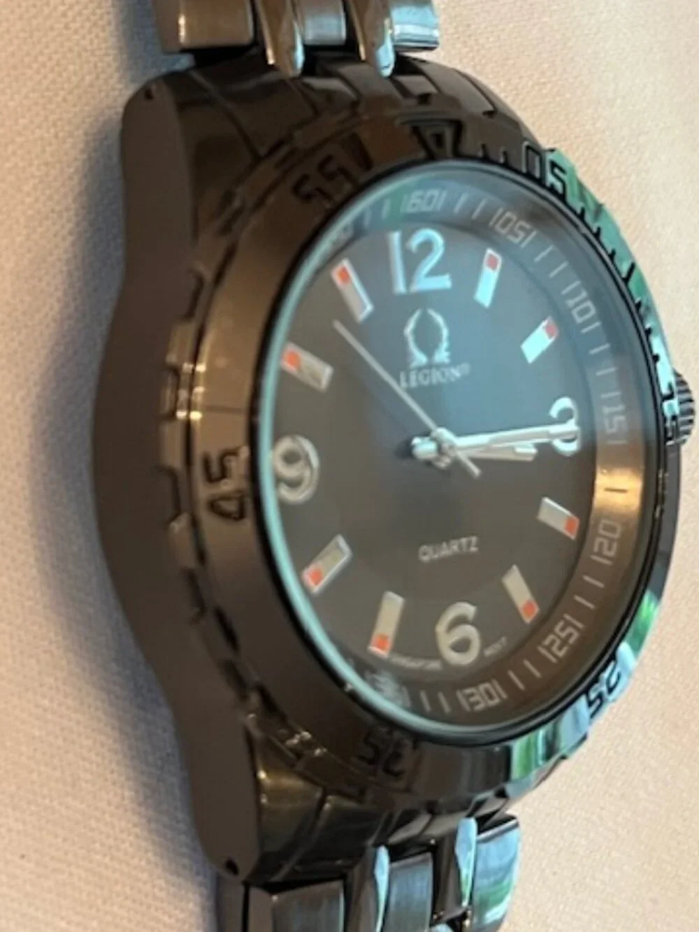 LEGION | Gunmetal Link-Style Band with Gunmetal Dial-NEW Battery-EUC